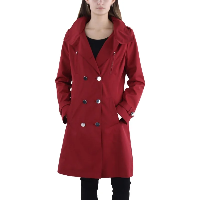 Womens Water Resistant Midi Trench Coat