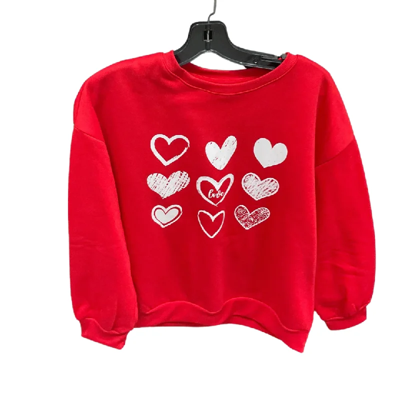 Sweatshirt Crewneck By Shein In Red, Size: L