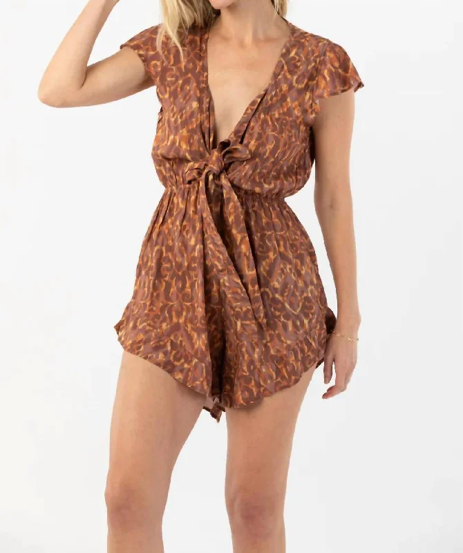 Nia Romper In Brown