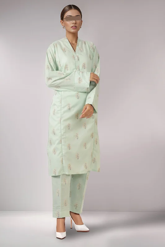 Cotton Jacquard Stitched 2 Piece (Shirt/Trouser)