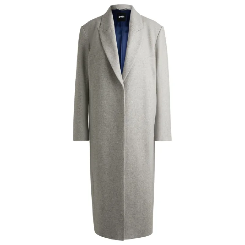 Oversize-fit coat in wool with cashmere