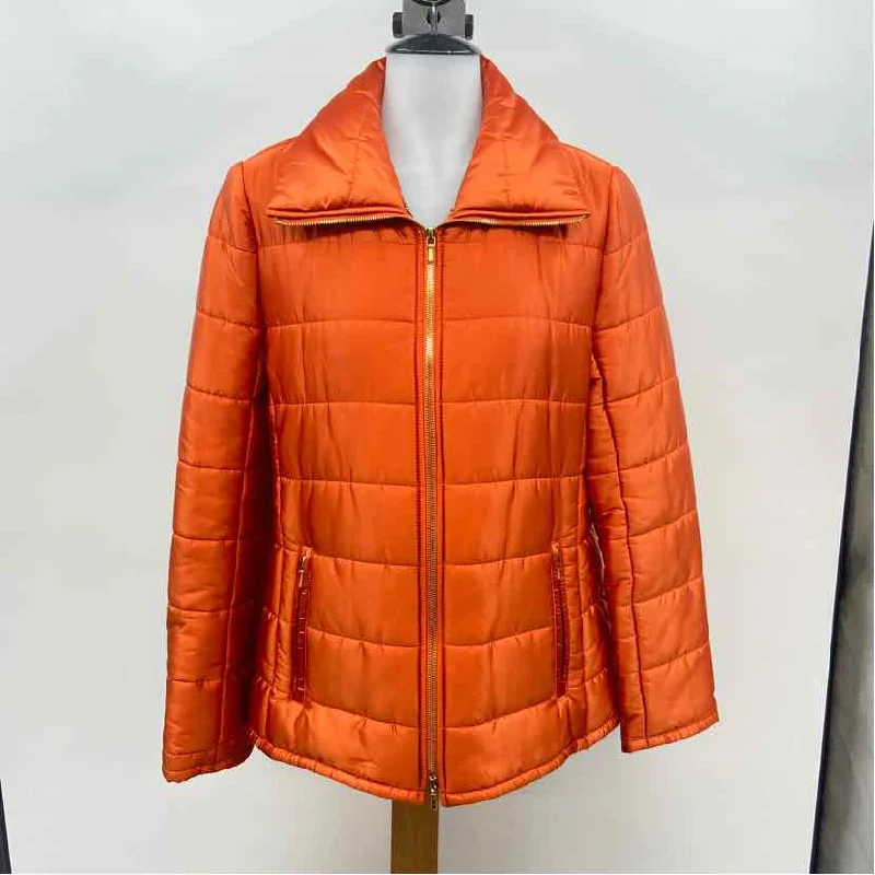 Leggiardo Women's Size S Orange Solid Jacket