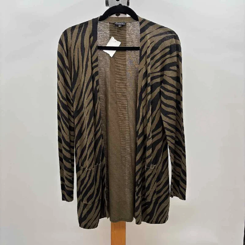 Talbots Women's Size M Olive Tiger Cardigan