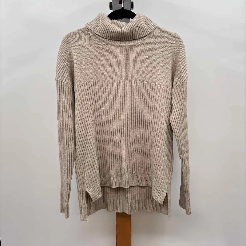 Cyrus Women's Size L Tan Ribbed Sweater