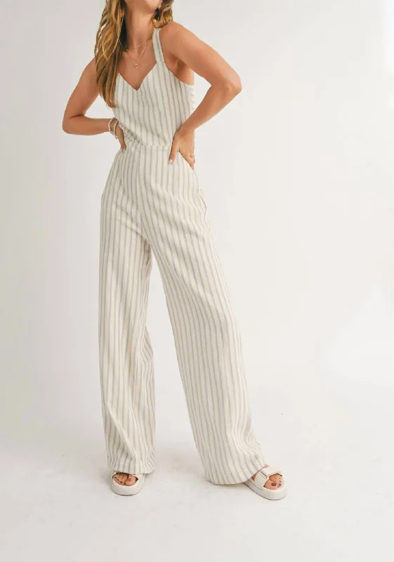 Sky Ivory Jumpsuit In White Sand