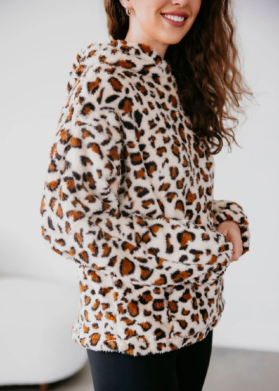 Roane Leopard Sherpa Hoodie