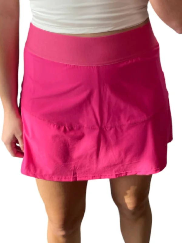 Swoop Active Tennis Skort In Hot Pink