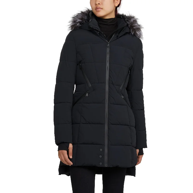 Pajar Women's Pajar Women’s January Down Chevron Puffer with Detachable Hood Fur