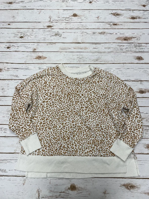 Sweatshirt Collar By Time And Tru In Animal Print, Size: Xl