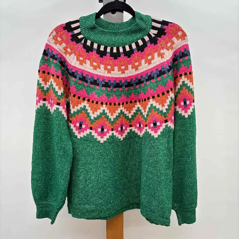 Maurices Women's Size M Green Fair Isle Sweater