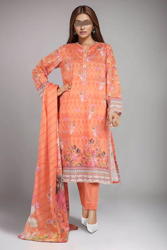 Printed Lawn Stitched 2 Piece (Shirt/Dupatta)