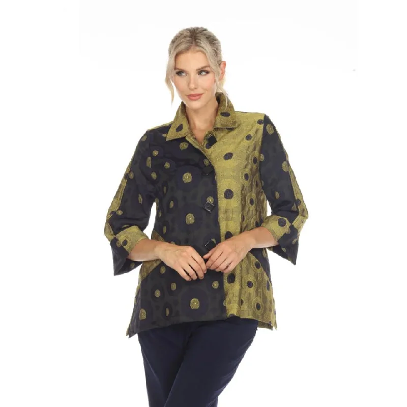 Moonlight Two-Tone Polka-Dot Jacquard Jacket in Kiwi - 3591-KW