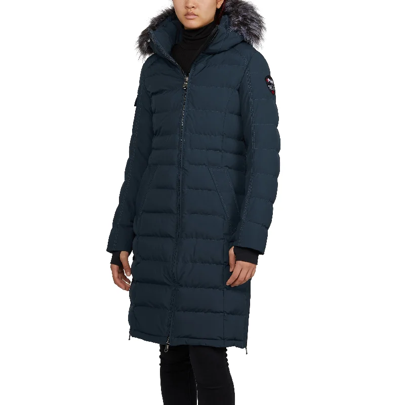 Pajar Women's Venice Long Puffer with Removable Faux Fur Trim