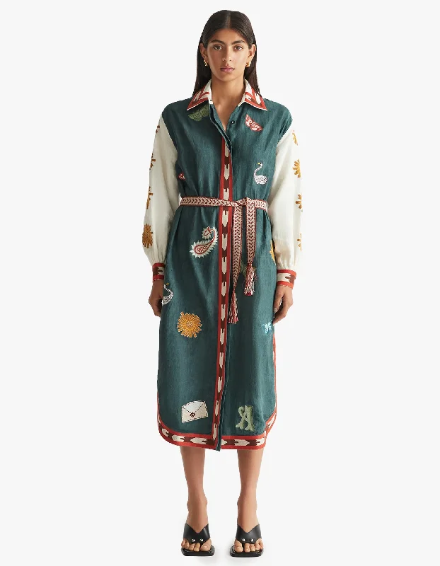 Quincy Belted Shirtdress - Multi