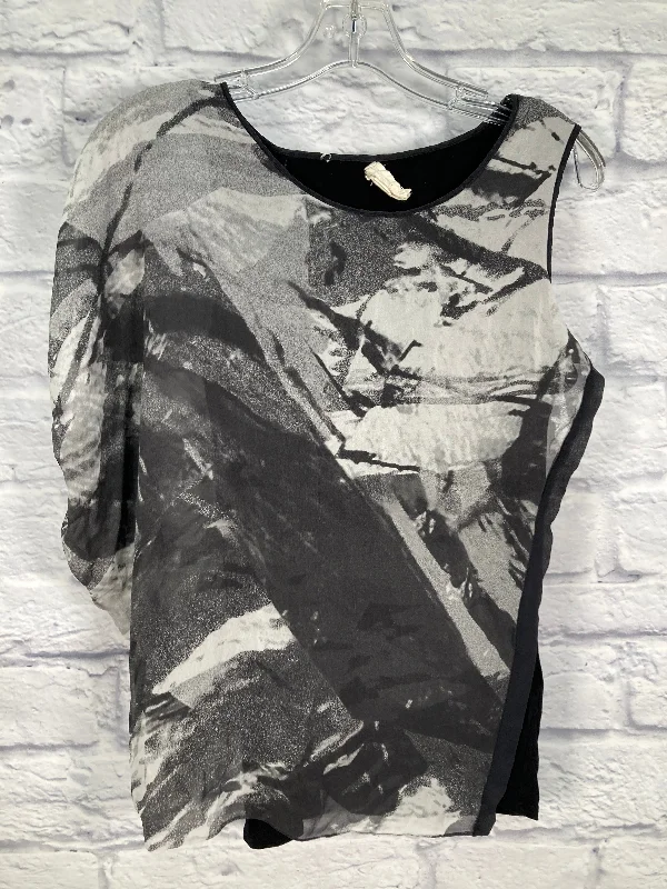 Black & Grey Top Short Sleeve Dkny, Size S