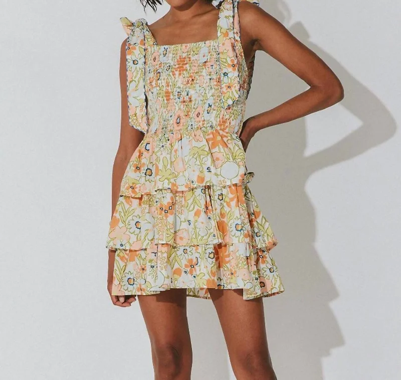 Tamara Mini Dress In Retro Floral