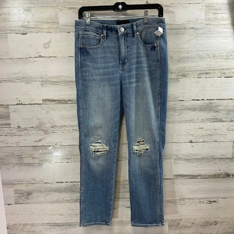 Jeans Straight By White House Black Market In Blue Denim, Size: 6