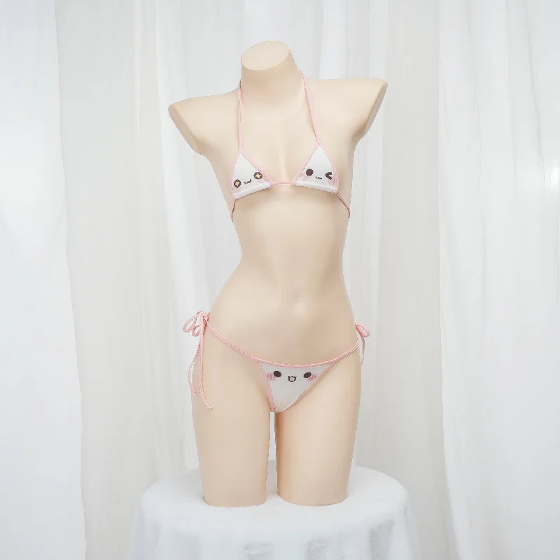 Cute Expression Print Bikini PA10139