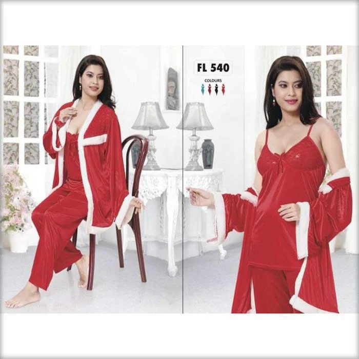 Maroon - FL-540 - Flourish Nightwear