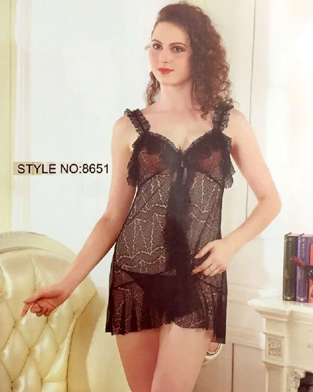 Romantic Sexy Short Net Nighty - Babydoll Bridal Sexy Nighty - 8651