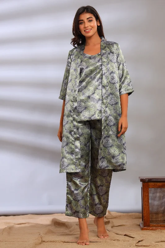 Flower Bed Spaghetti Top with Pajamas for Women