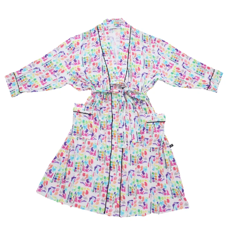 Watercolors Women's Bamboo Robe